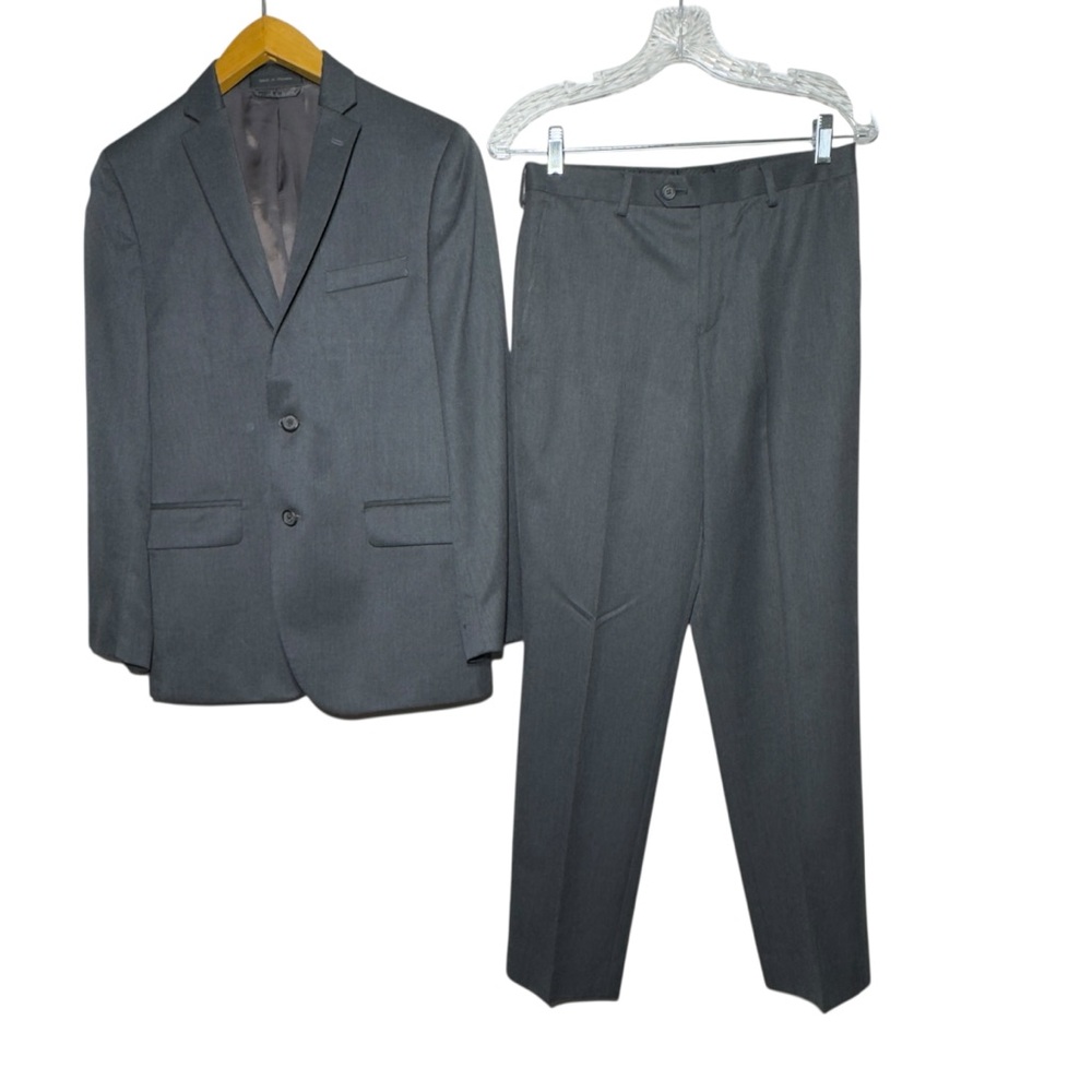 Lauren Ralph Lauren Youth Suit 18R 29W Charcoal Wedding Event Classic *Read*